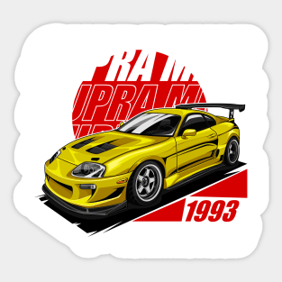 JDM LEGEND TOYOTA SUPRA MK4-YELLOW Sticker